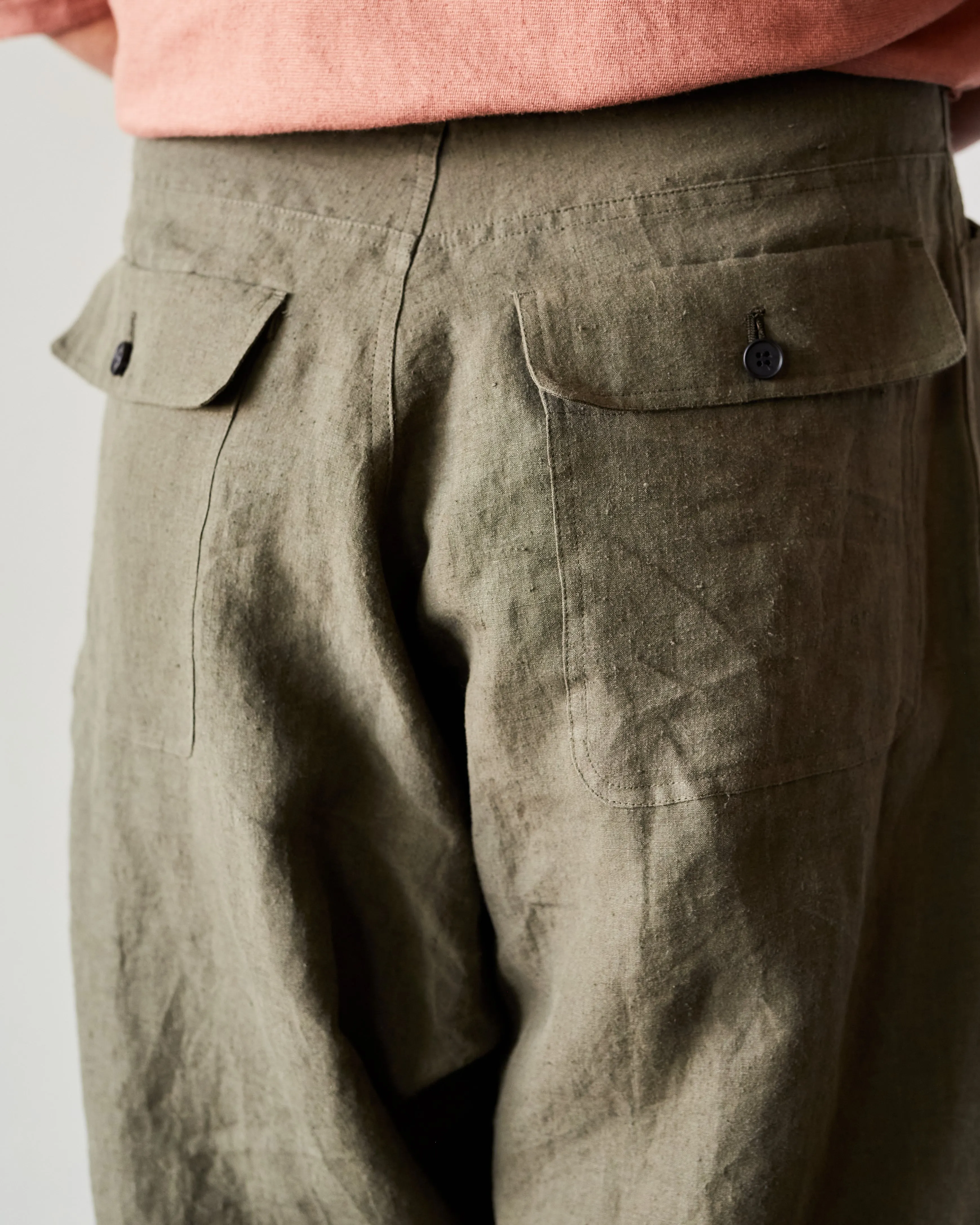 O-Project Unisex Chino Trousers, Dark Olive