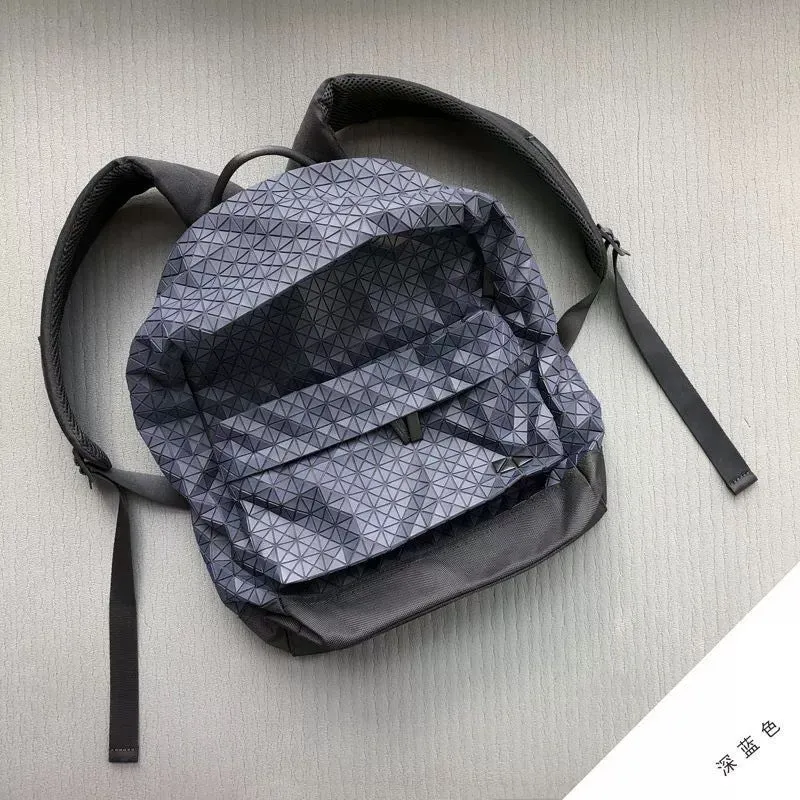 Original Rhombus Silicone Backpack Travel Commuter Large Capacity Men and Women Same Style Mummy Backpack Student Schoolbag