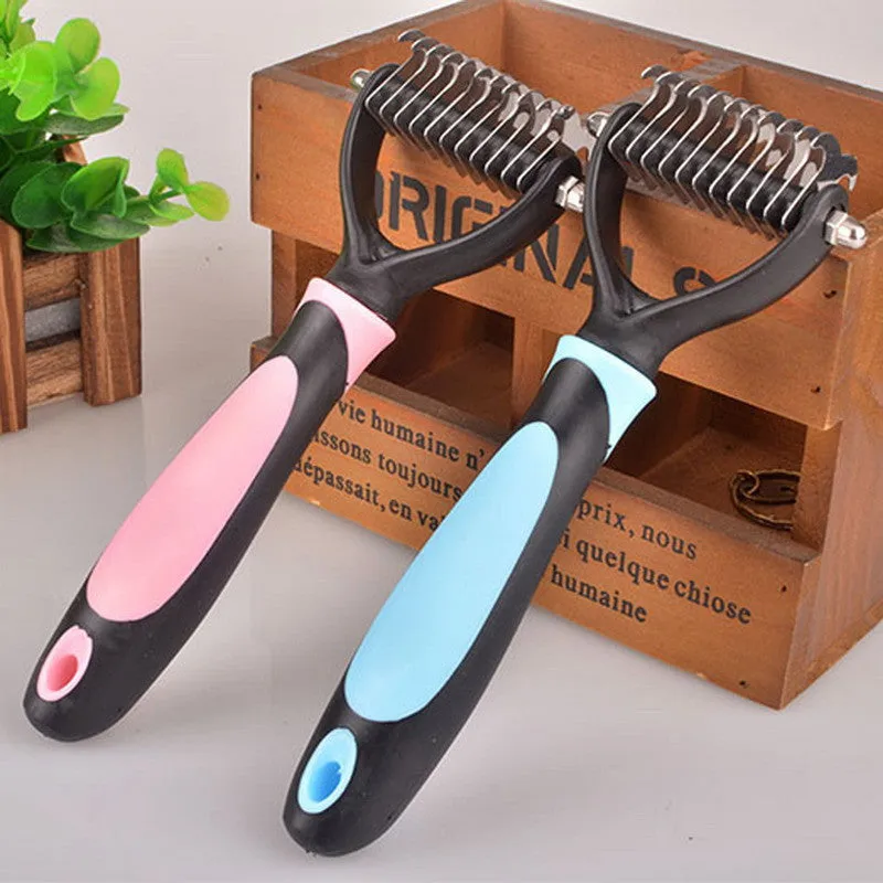 Pet hair removal comb