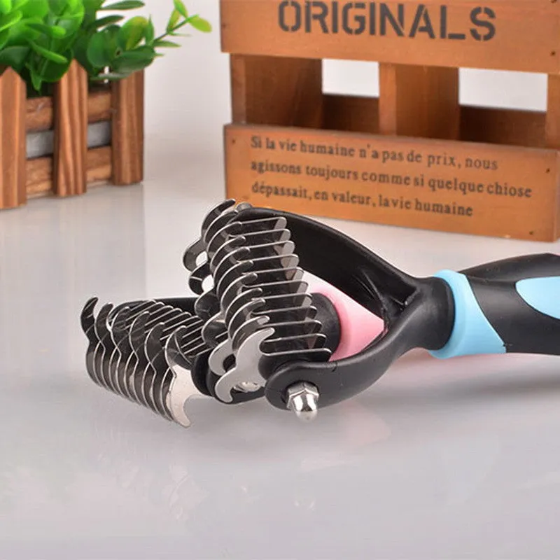 Pet hair removal comb