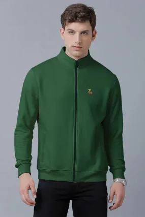 Polo Republica Men's Moose Embroidered Fleece Zipper Jacket