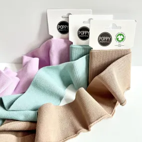 Poppy Ribbed Organic Cotton Cuffs