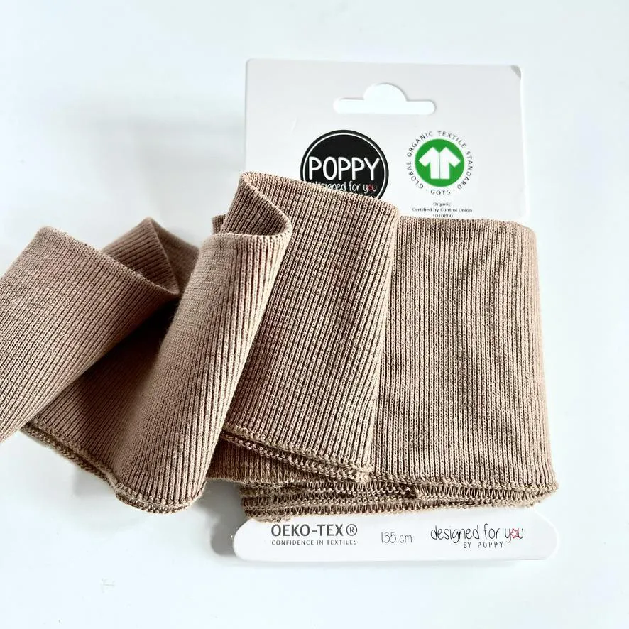 Poppy Ribbed Organic Cotton Cuffs