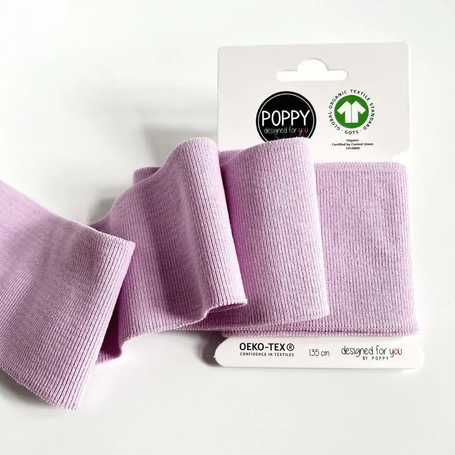 Poppy Ribbed Organic Cotton Cuffs