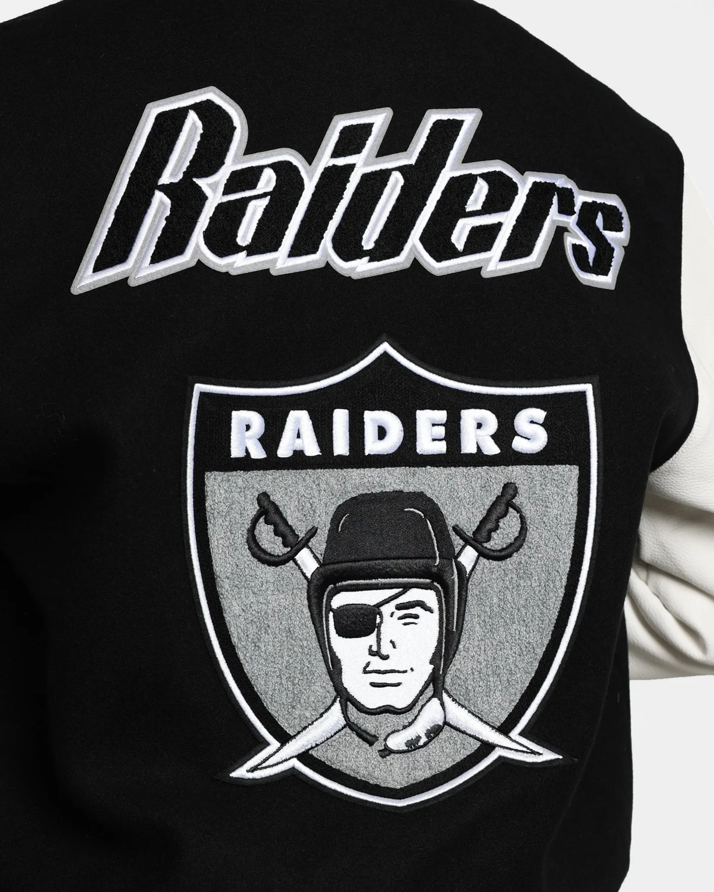 Pro Standard Oakland Raiders Wool Varsity Jacket Black/White