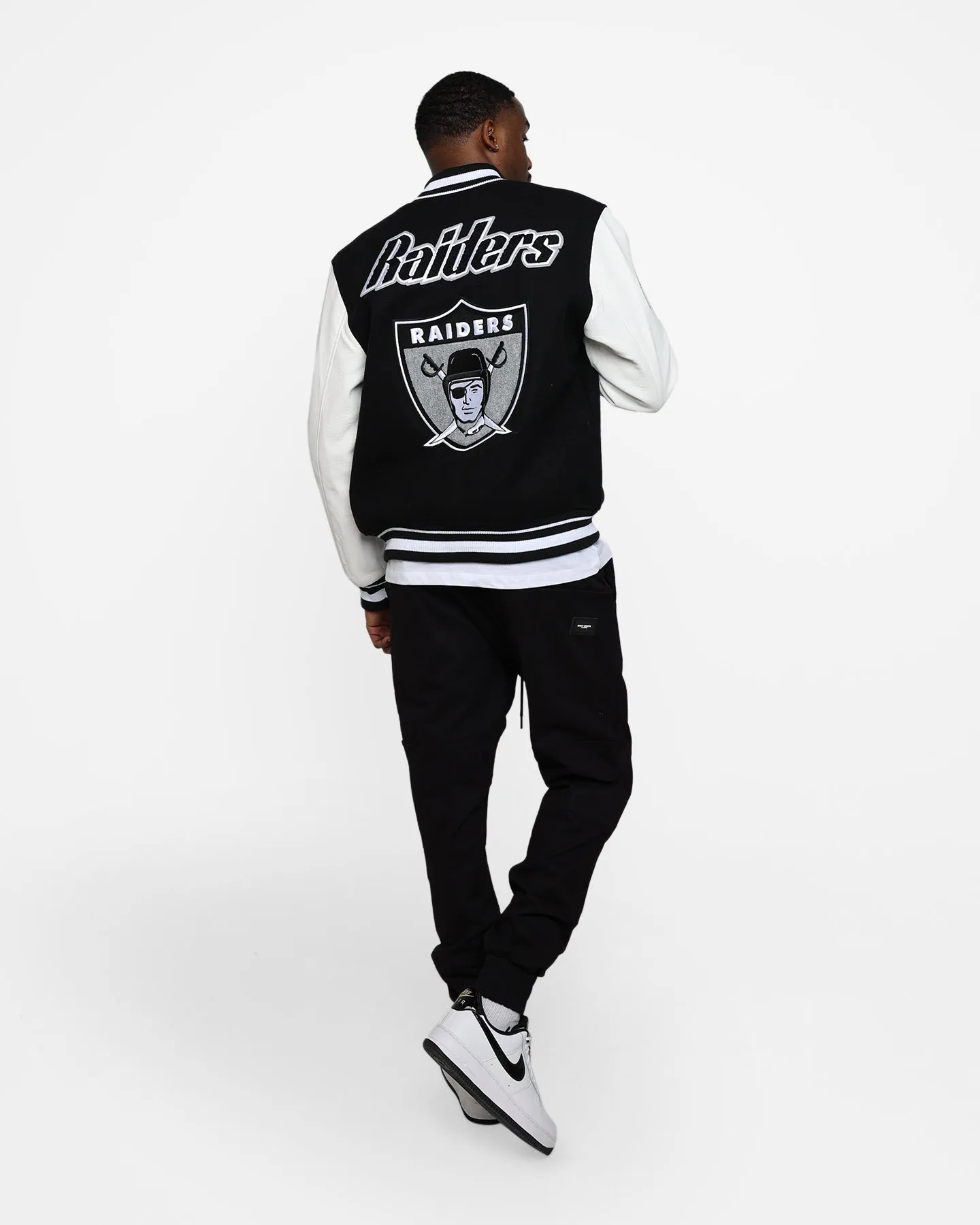 Pro Standard Oakland Raiders Wool Varsity Jacket Black/White