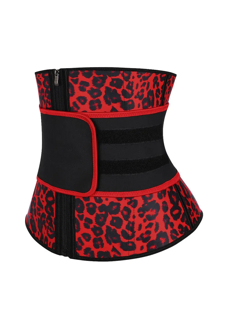 Red Leopard Women's Corset Waist Trainer