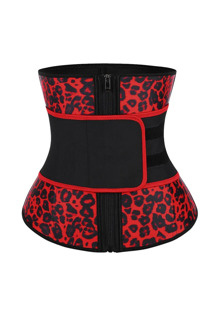 Red Leopard Women's Corset Waist Trainer