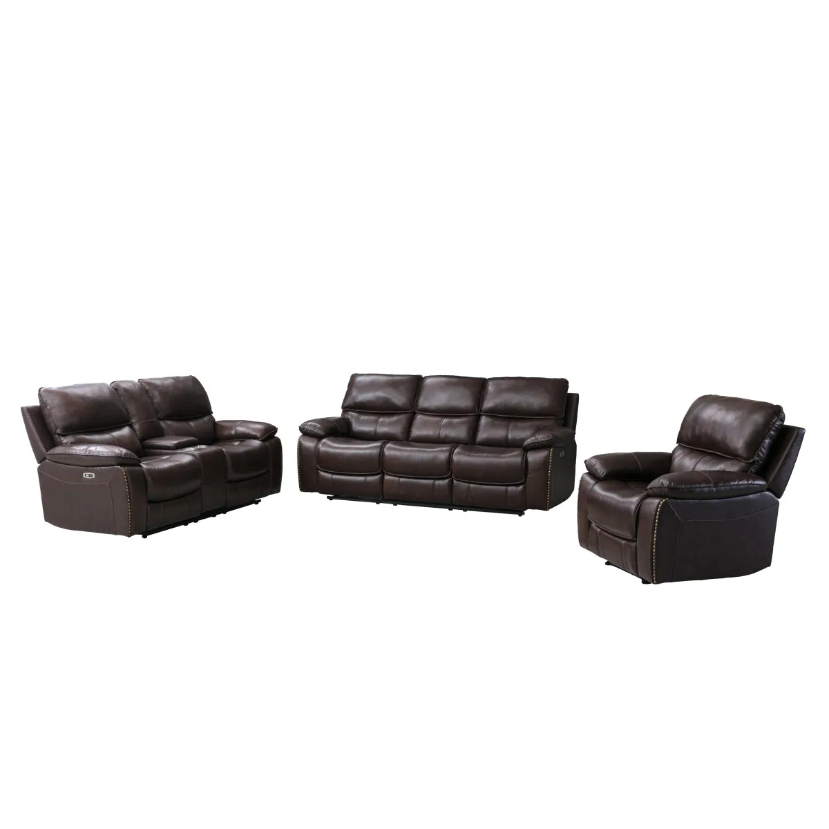 RelaxMax Power Reclining Sofa - Leather Match