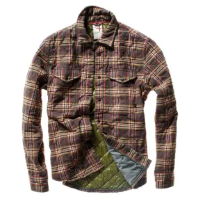 Relwen Quilted Flannel Shirt Jacket Char/Brown