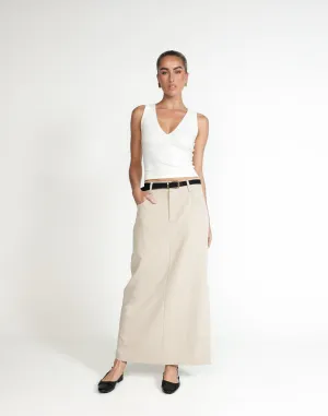 Salome Maxi Skirt (Latte)