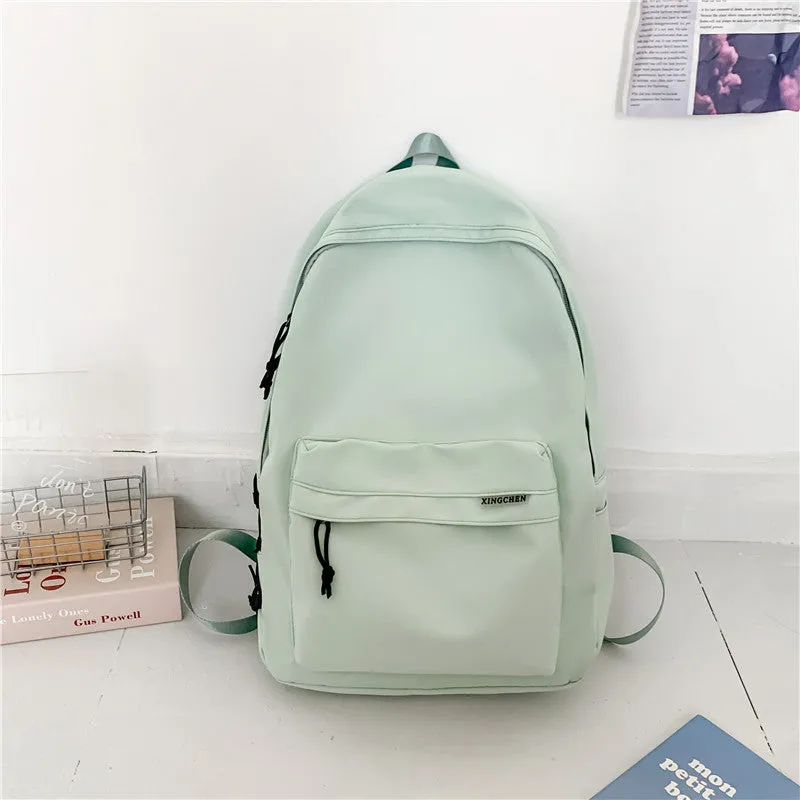 Schoolbag Men's Backpack Men's Simple Large Capacity Travel Backpack Female Casual Japanese Junior High School Student High School and College Student