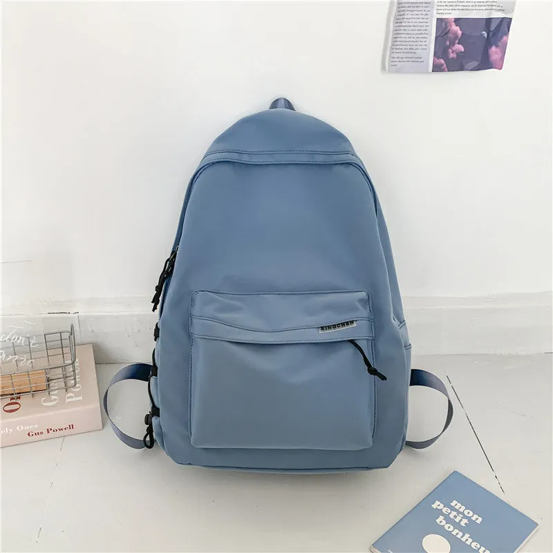 Schoolbag Men's Backpack Men's Simple Large Capacity Travel Backpack Female Casual Japanese Junior High School Student High School and College Student