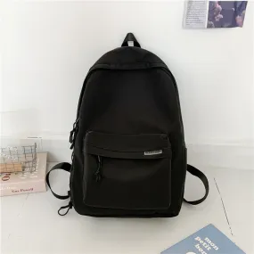 Schoolbag Men's Backpack Men's Simple Large Capacity Travel Backpack Female Casual Japanese Junior High School Student High School and College Student