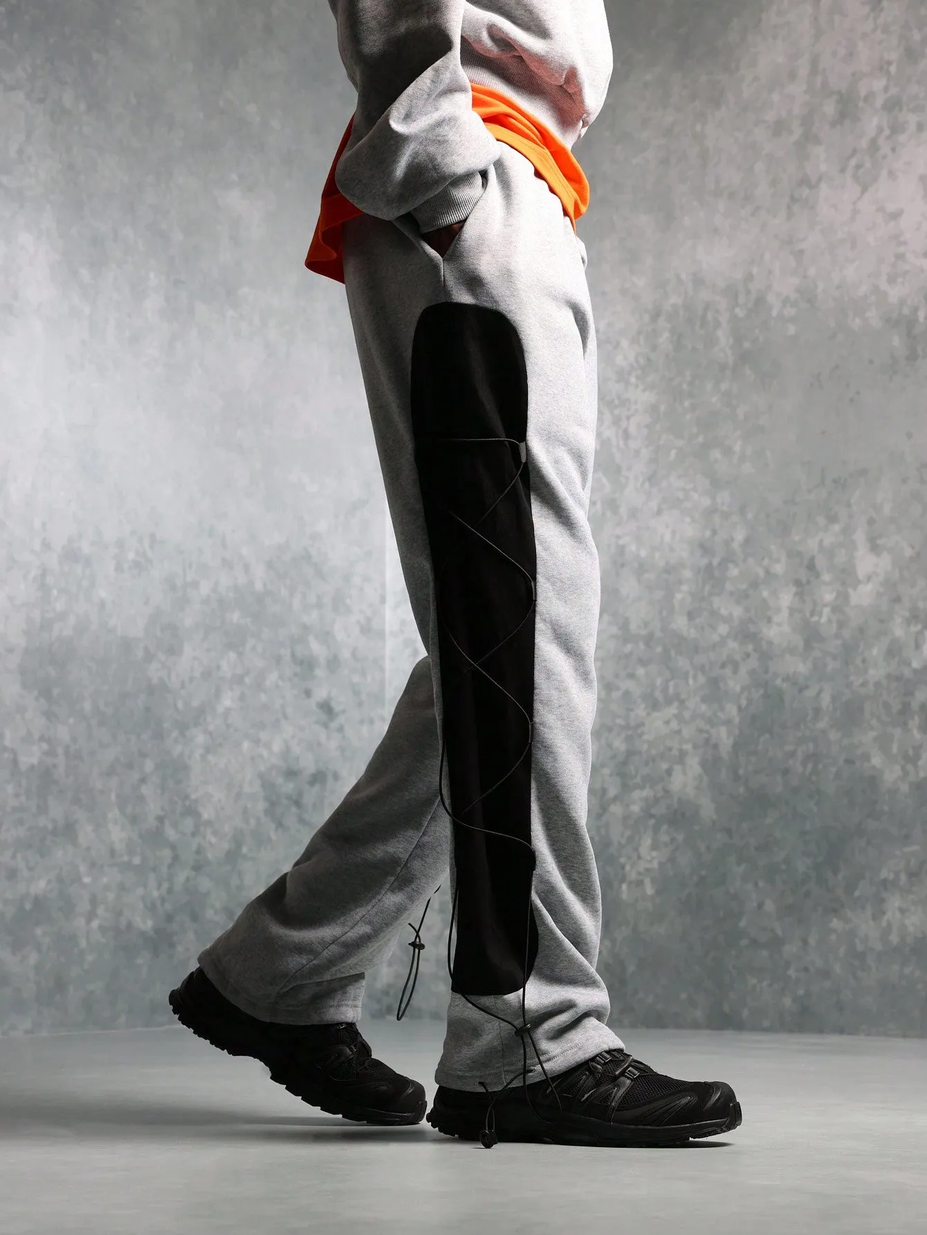 Skater Fit Sweatpants With Side Panel Trek Cords