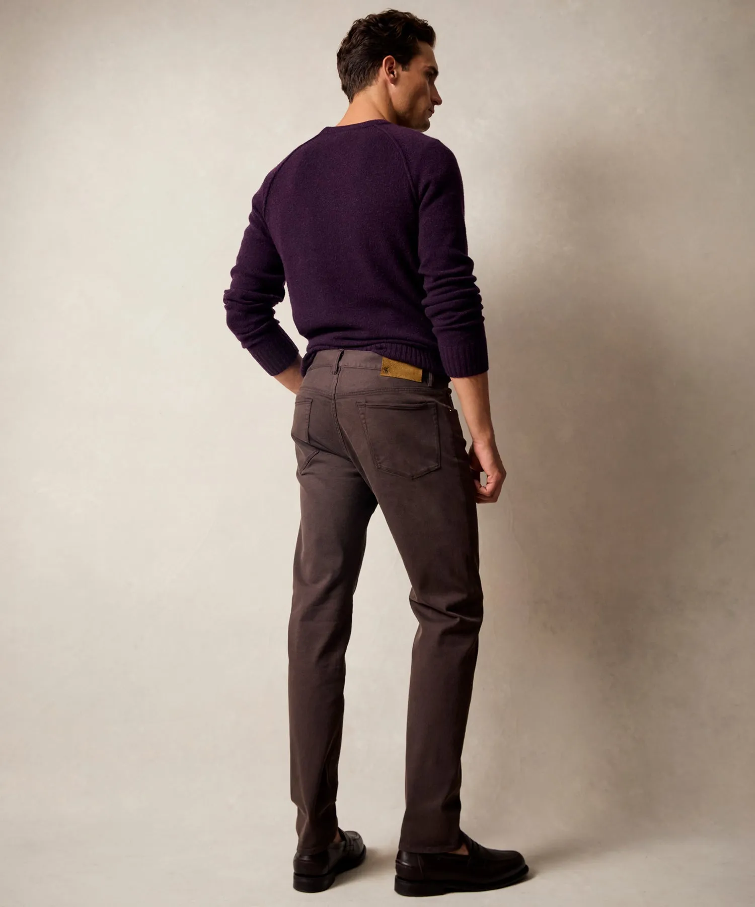 Slim Fit 5-Pocket Chino in Espresso Bean