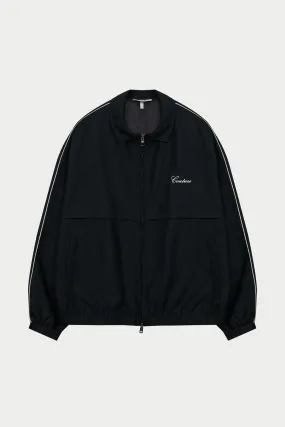 SMART PIPED TRACK JACKET - BLACK