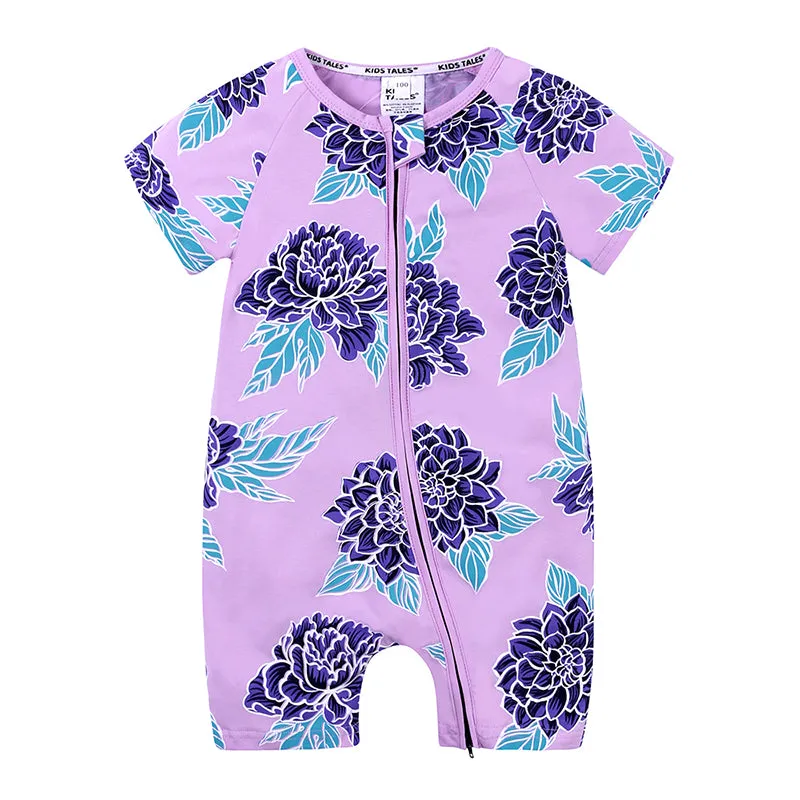 Spring Baby Romper Unisex Geometric Infant Pajamas