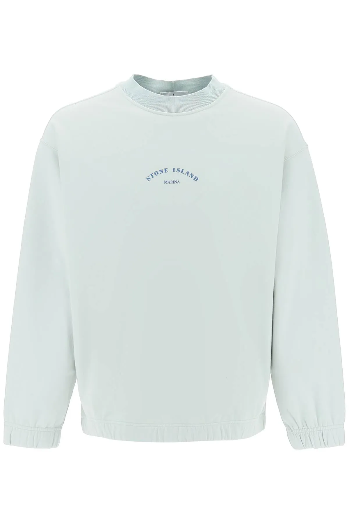 Stone island chalk plated cotton nylon sweatshirt