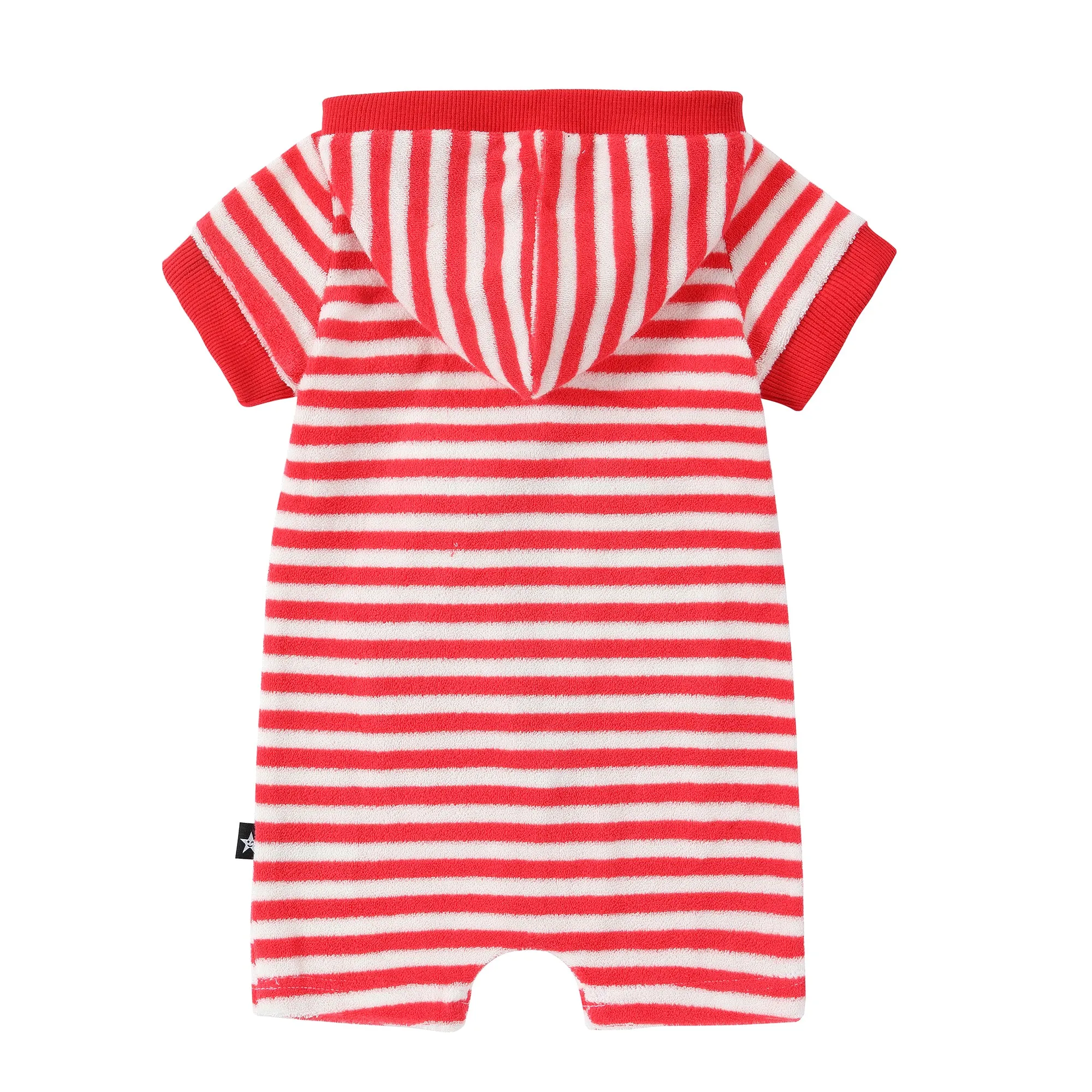 Strawberry Striped Terry Romper