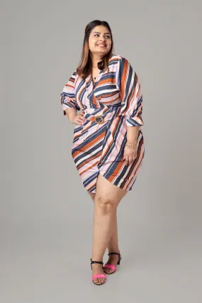 Striped Midi Dress For Women