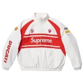 Supreme x Ducati Track Jacket 'White Red'