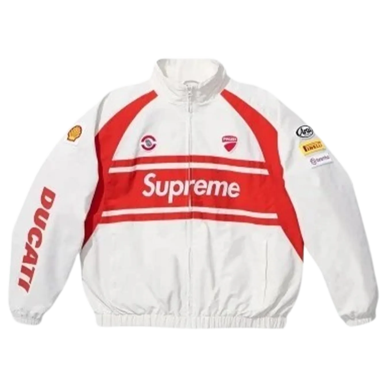 Supreme x Ducati Track Jacket 'White Red'