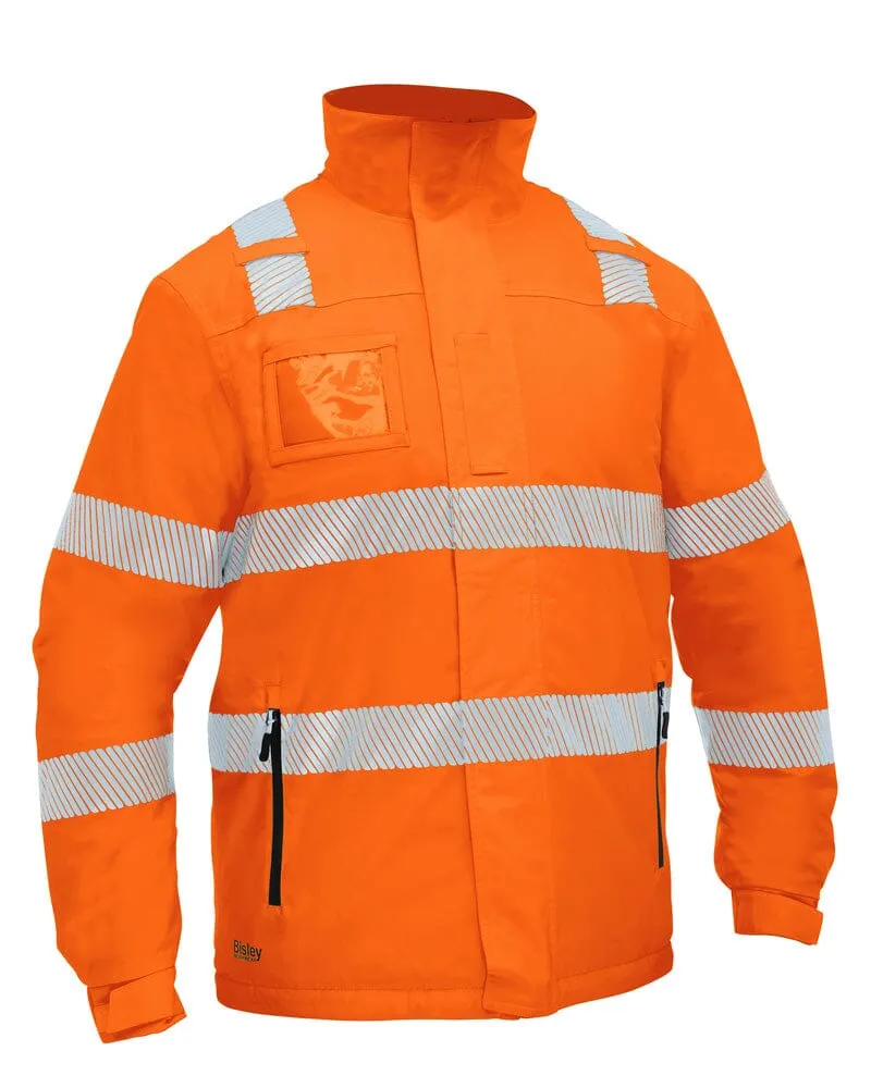 Taped Hi Vis Heated Jacket - Orange