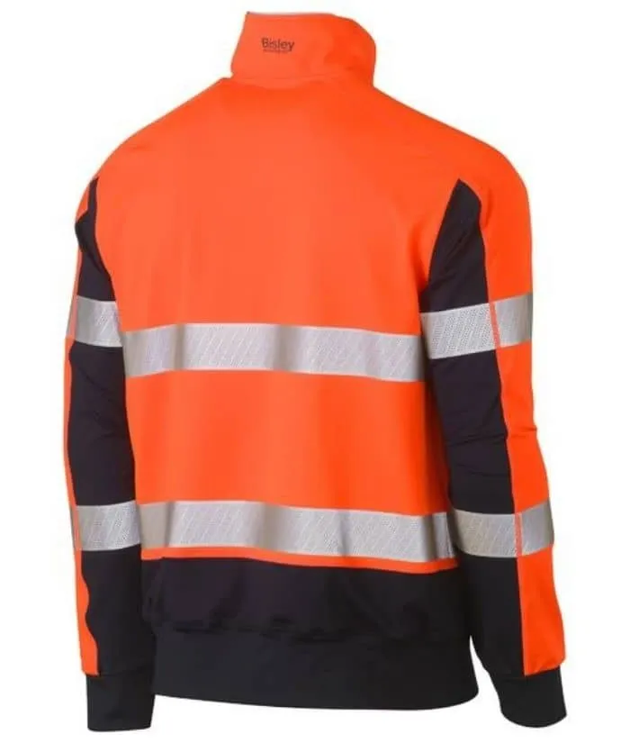 Taped Hi Vis Stretchy Fleece Zip Pullover