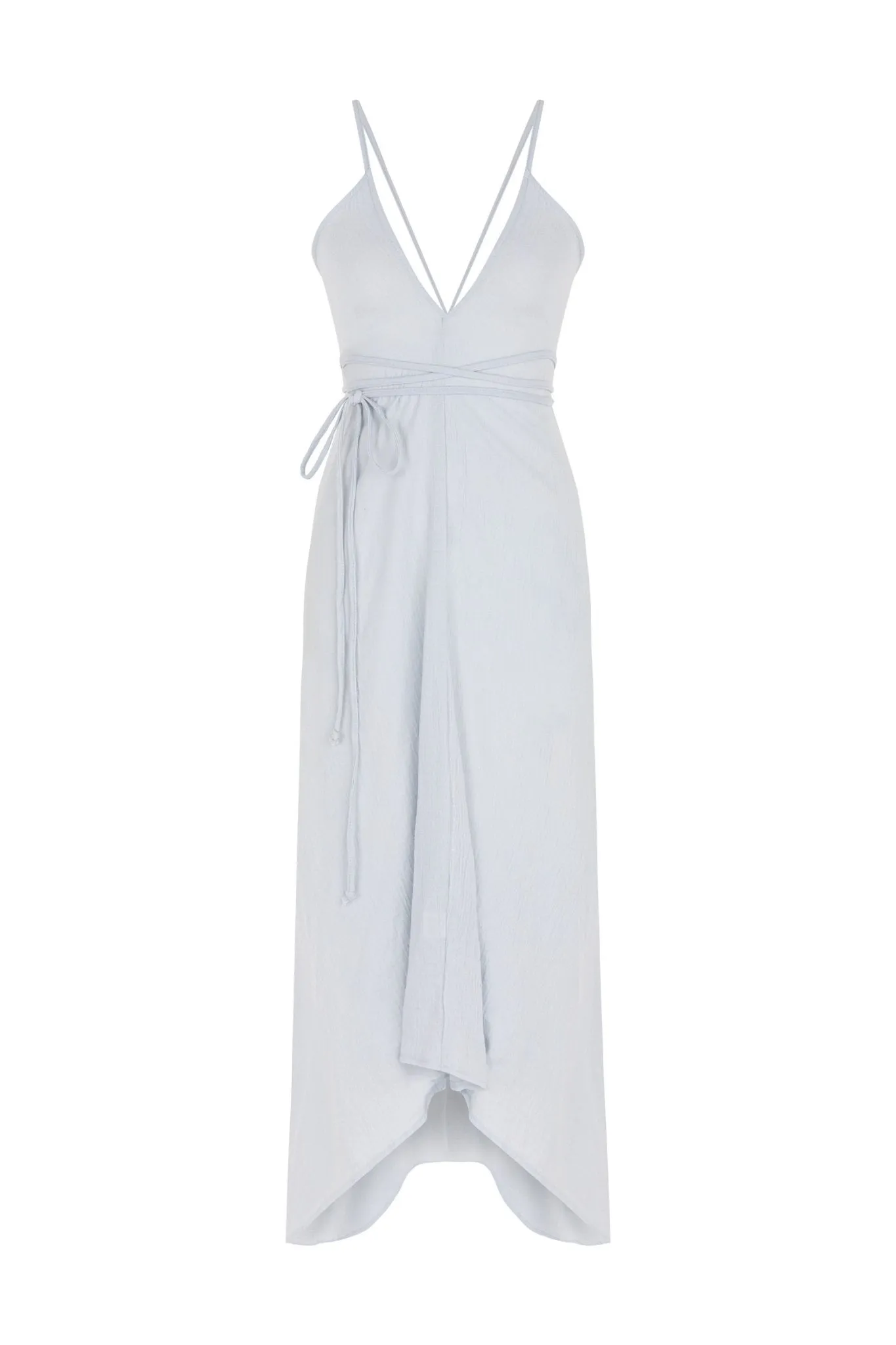 THE HAND LOOM Sage Maxi 100% Organic Cotton Womens Dress - Baby Blue