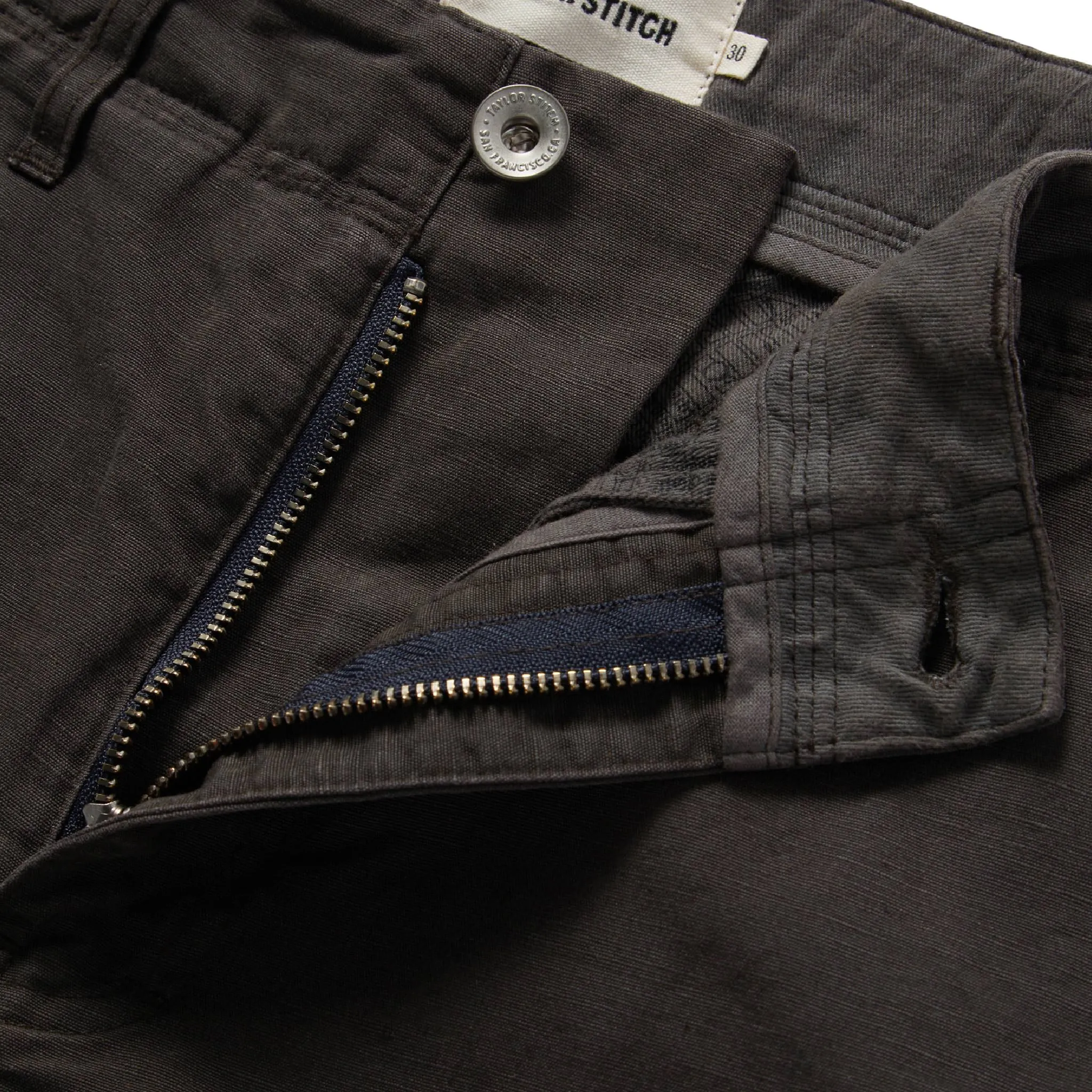 The Morse Pant in Dark Charcoal Slub