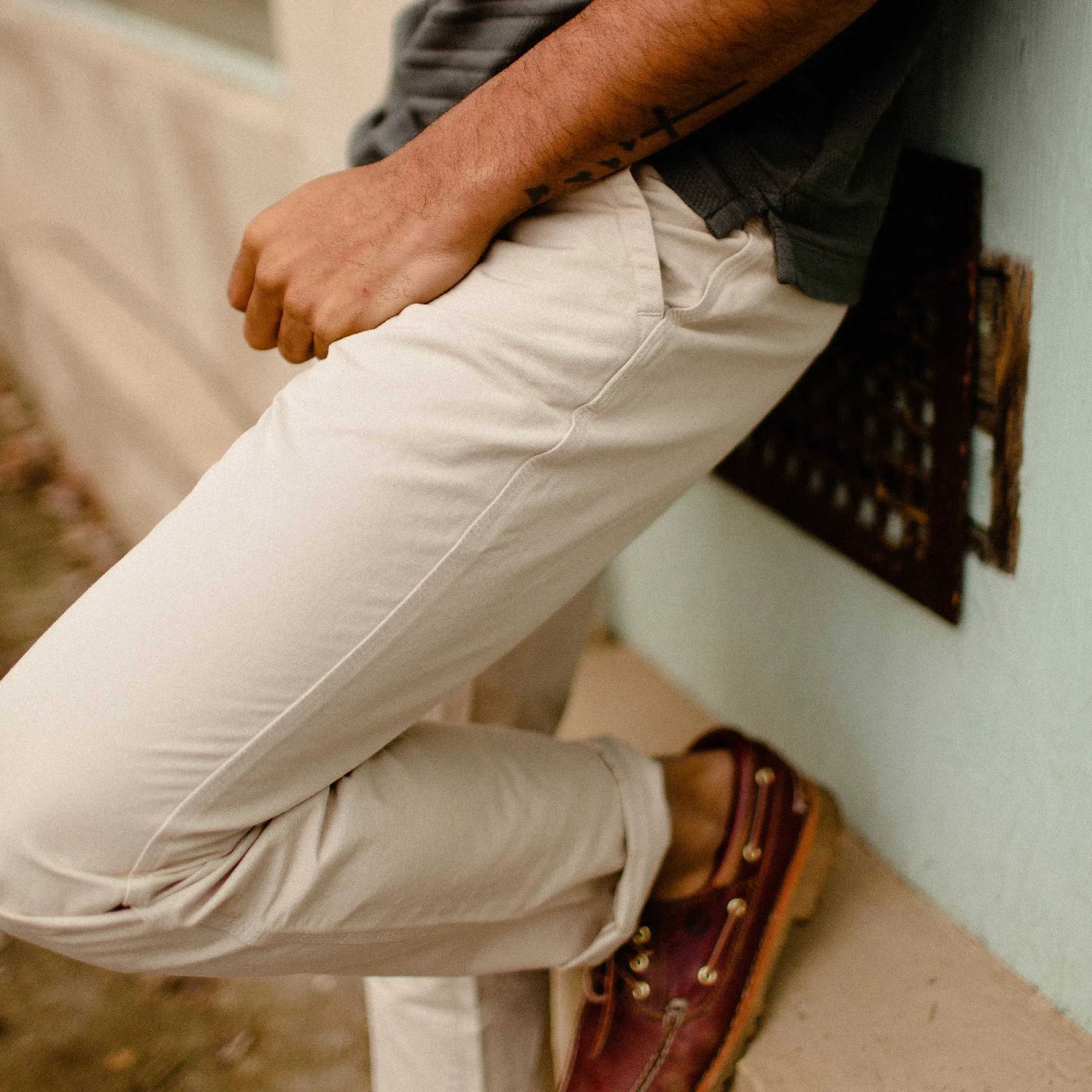 The Morse Pant in Sand Slub