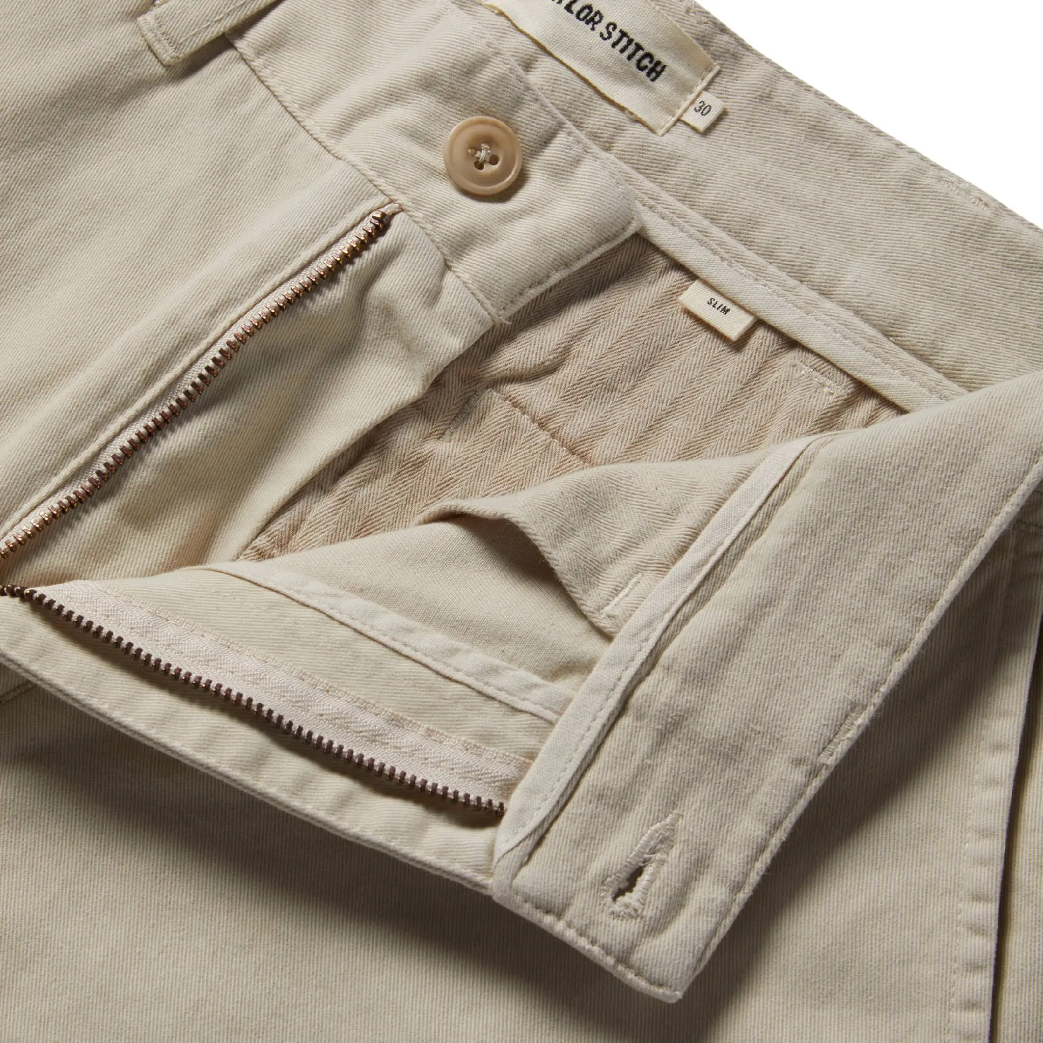 The Slim Foundation Pant in Organic Stone