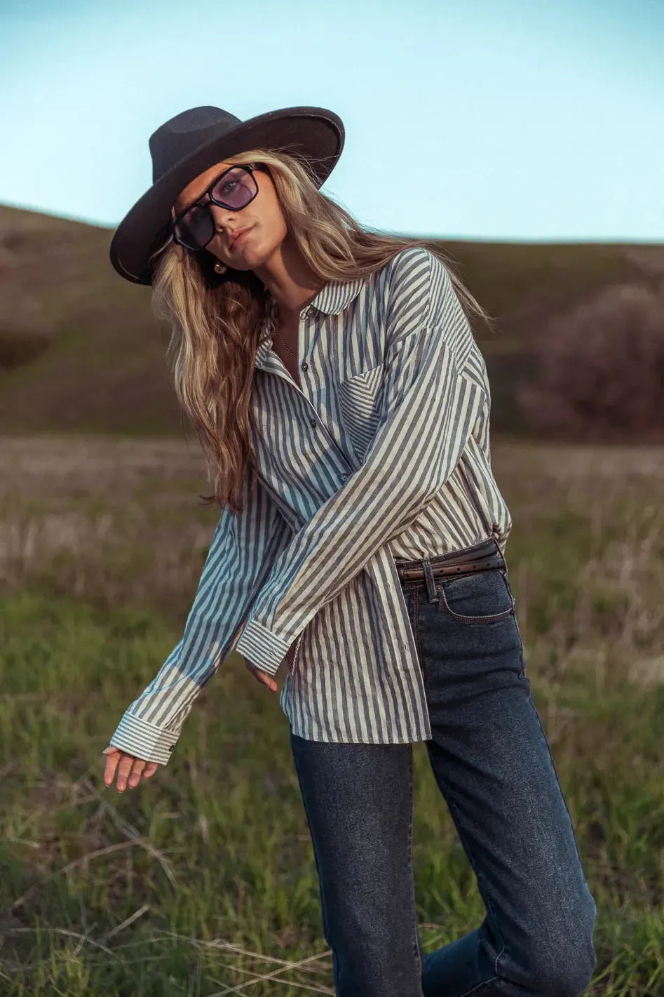 Tiffan Striped Button Up - FINAL SALE