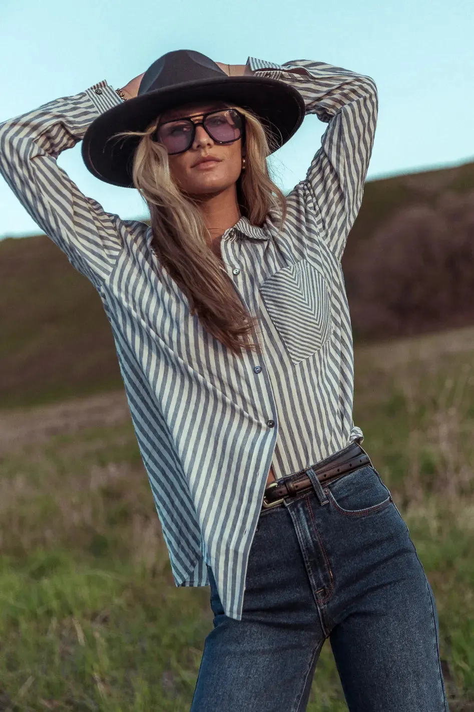 Tiffan Striped Button Up - FINAL SALE