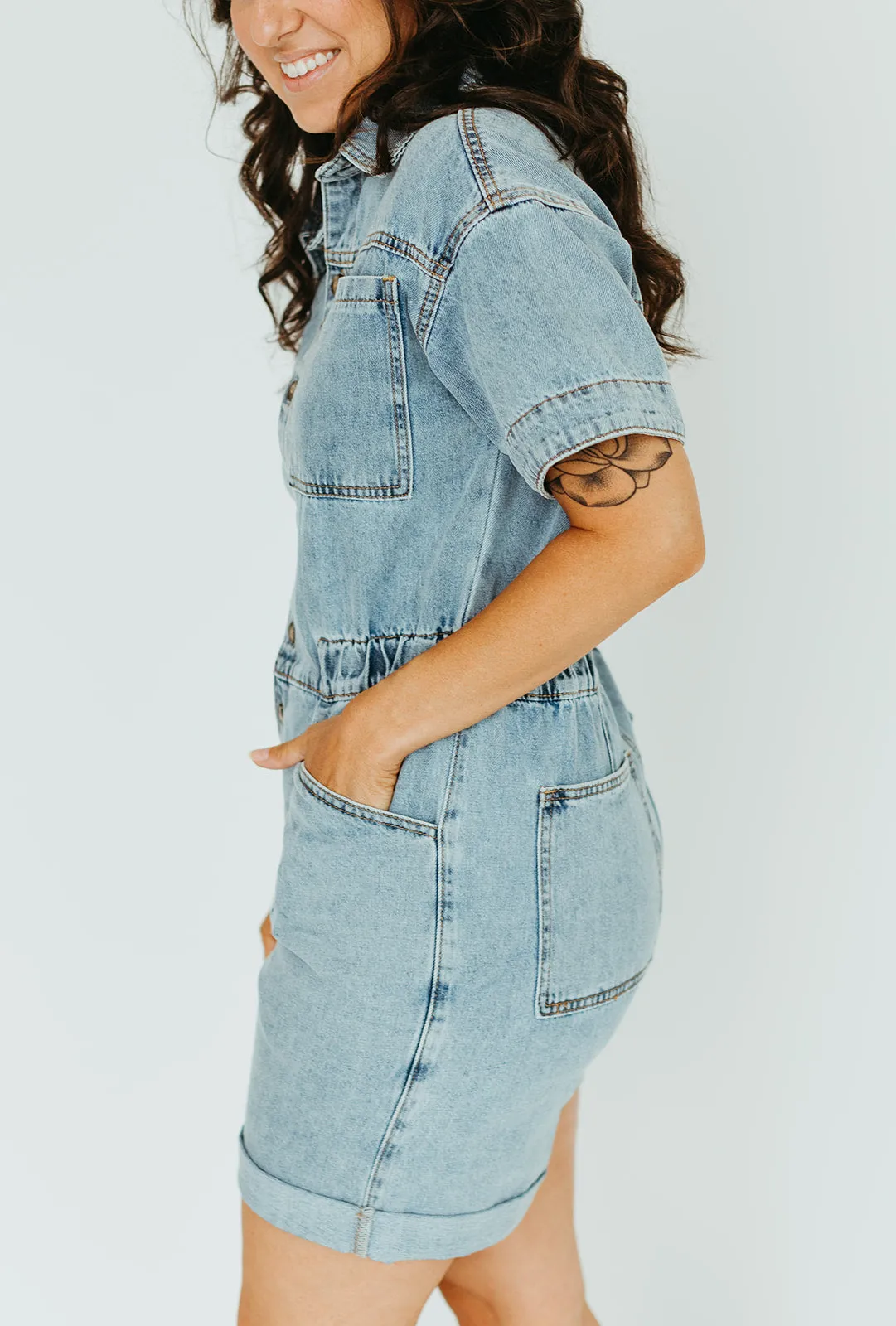 Torrence Denim Romper