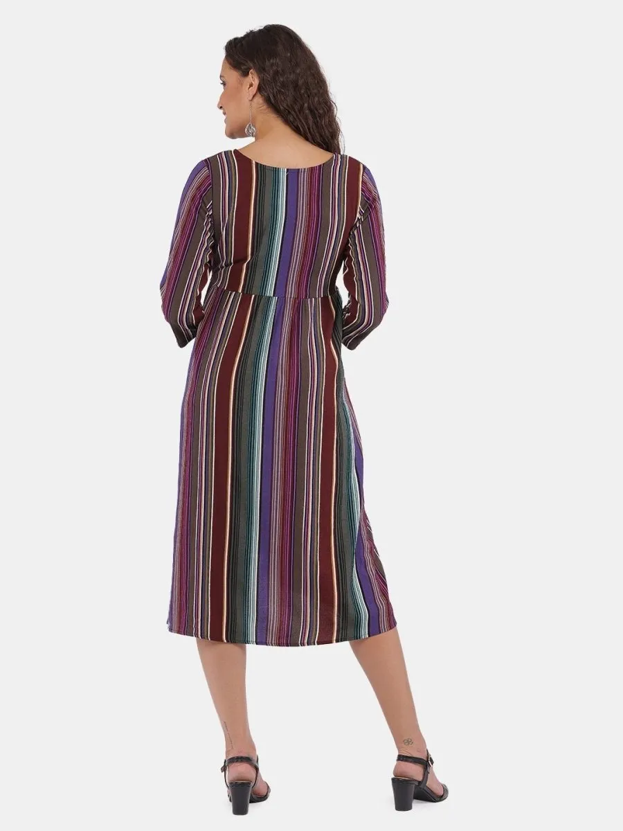 Trapeze Stripes Maternity and Nursing Dress