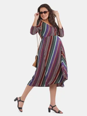 Trapeze Stripes Maternity and Nursing Dress