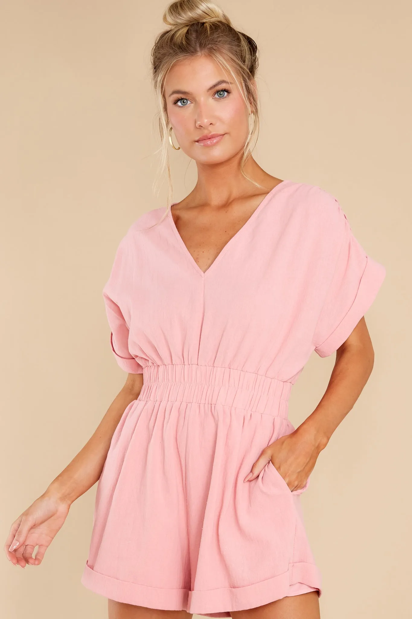 Travel The World Pink Romper