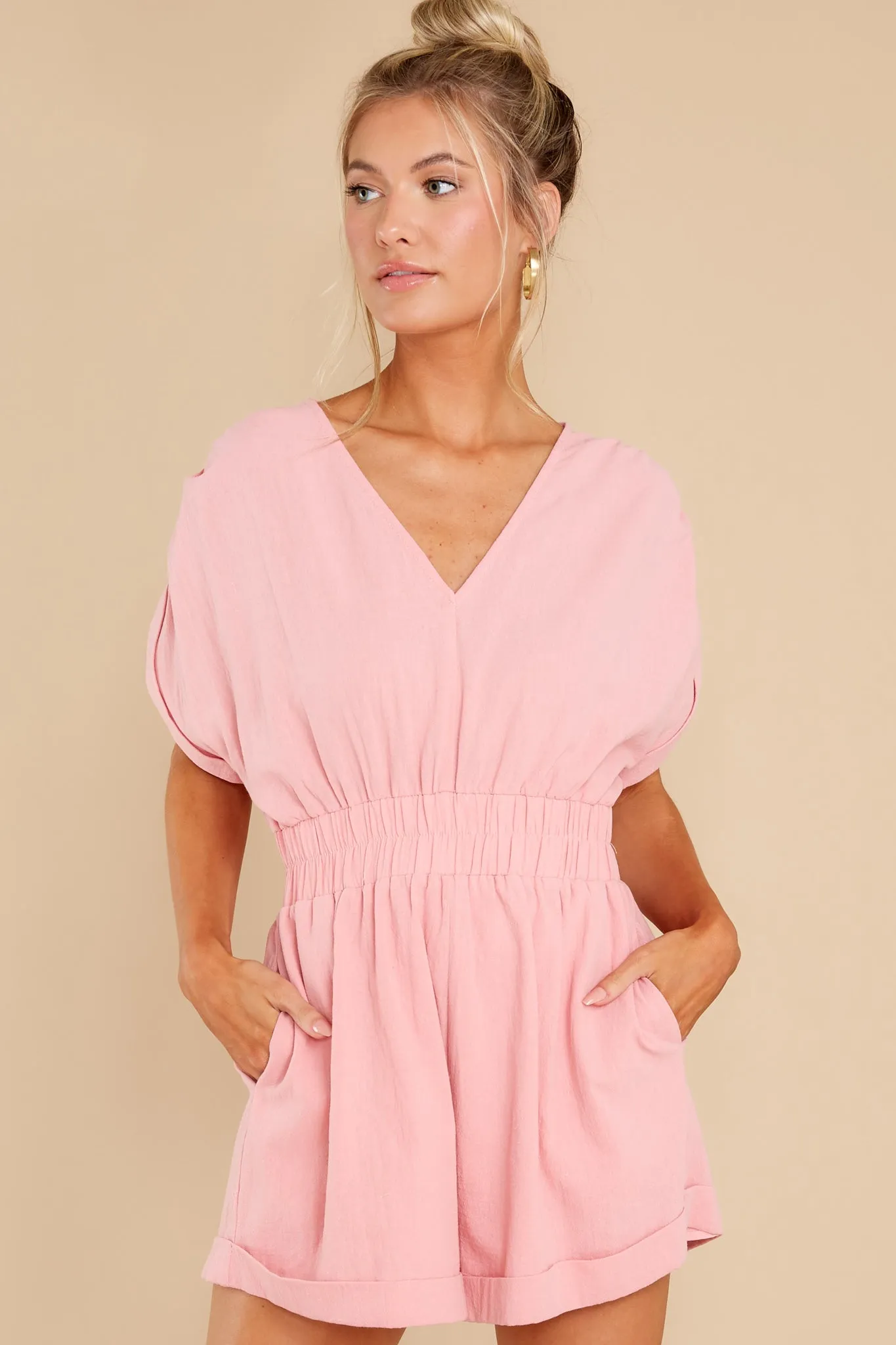 Travel The World Pink Romper