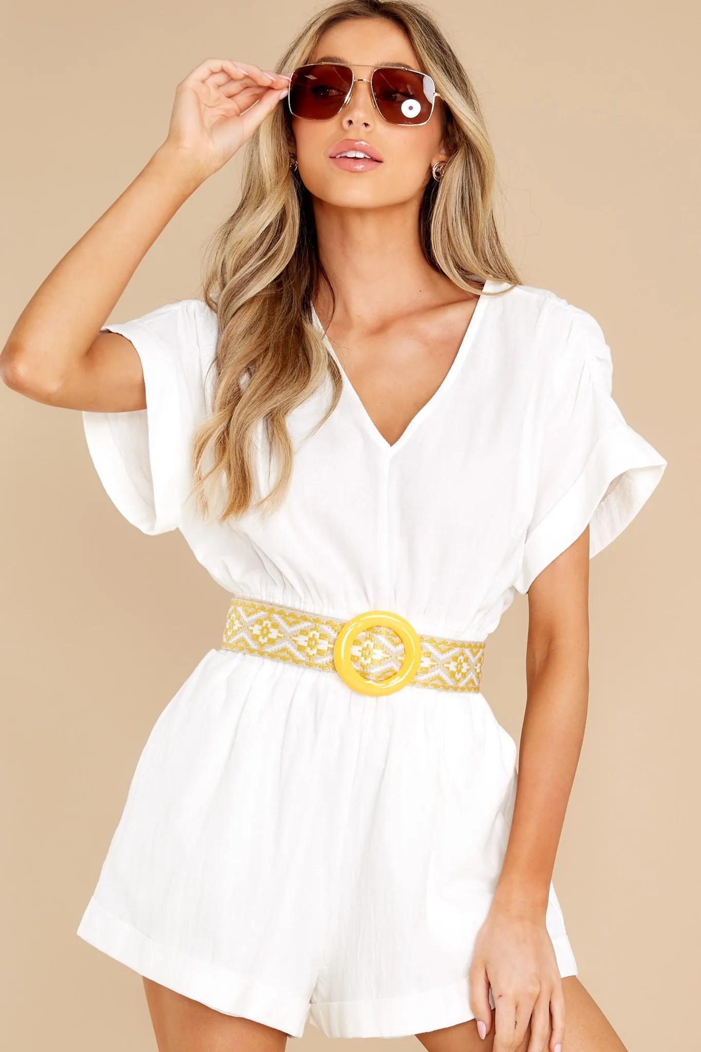 Travel The World White Romper