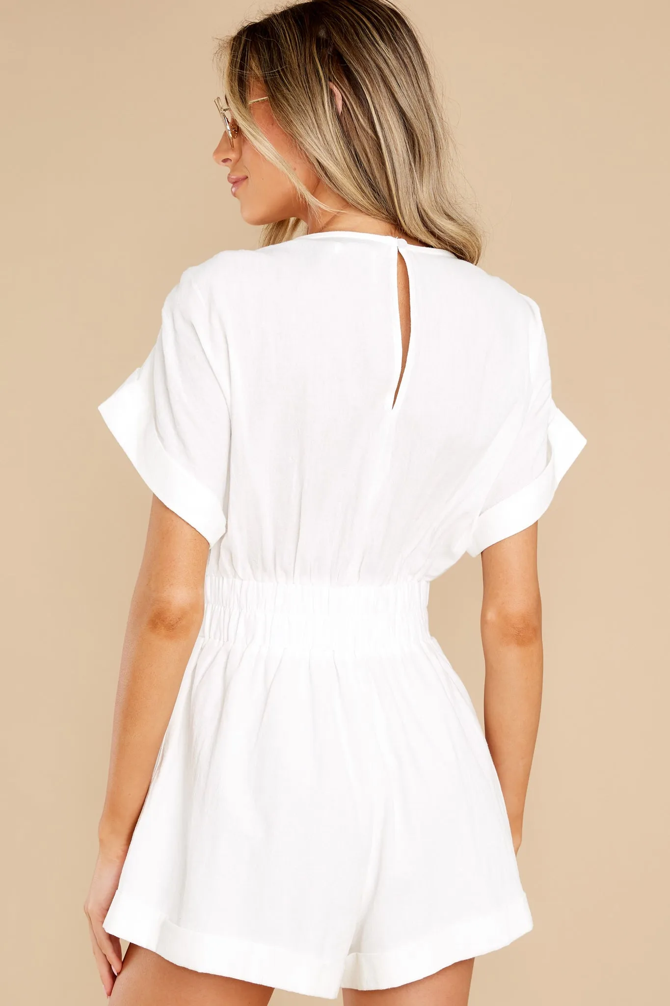 Travel The World White Romper