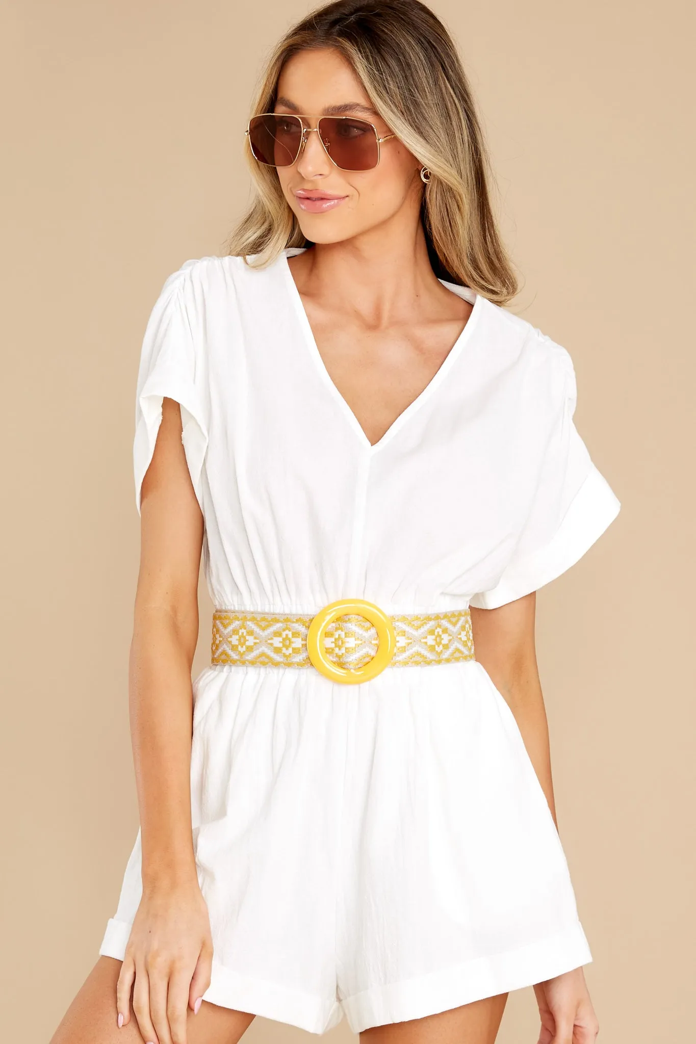 Travel The World White Romper