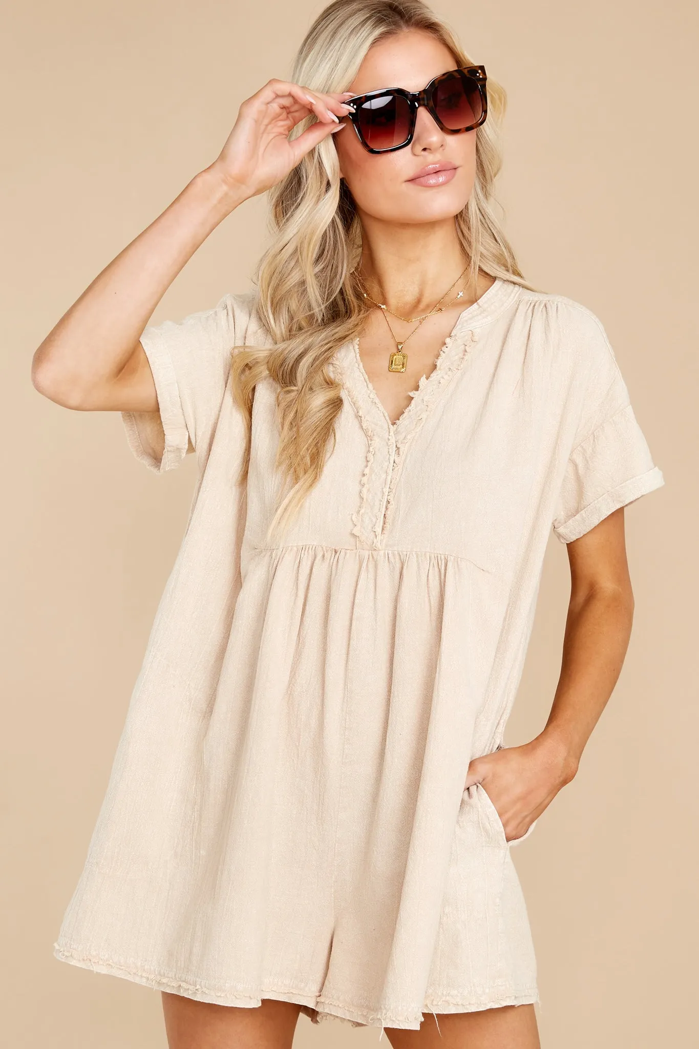 Tuscan Nights Sand Romper