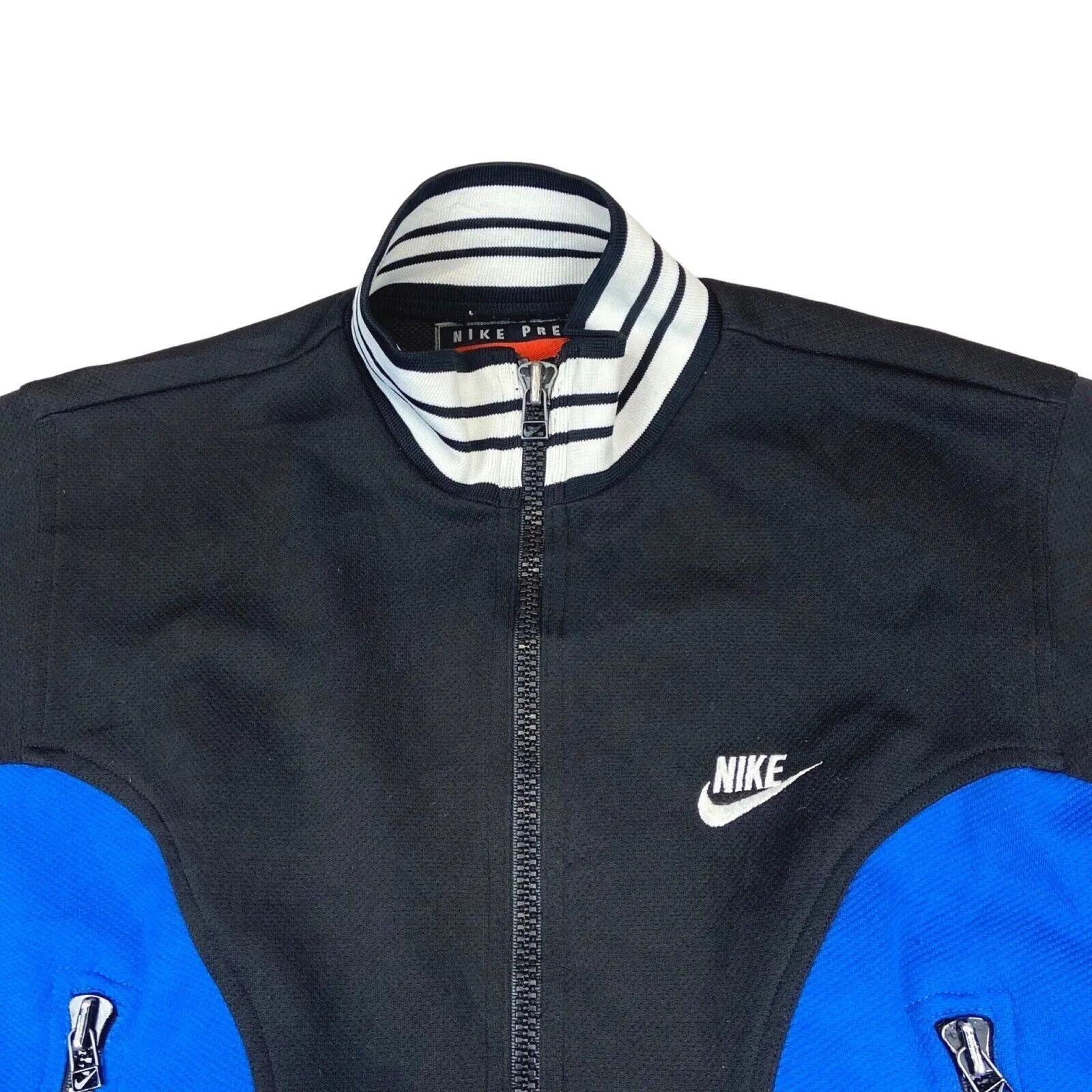 Vintage 1990's Black & Blue Nike Premier Track Jacket Small