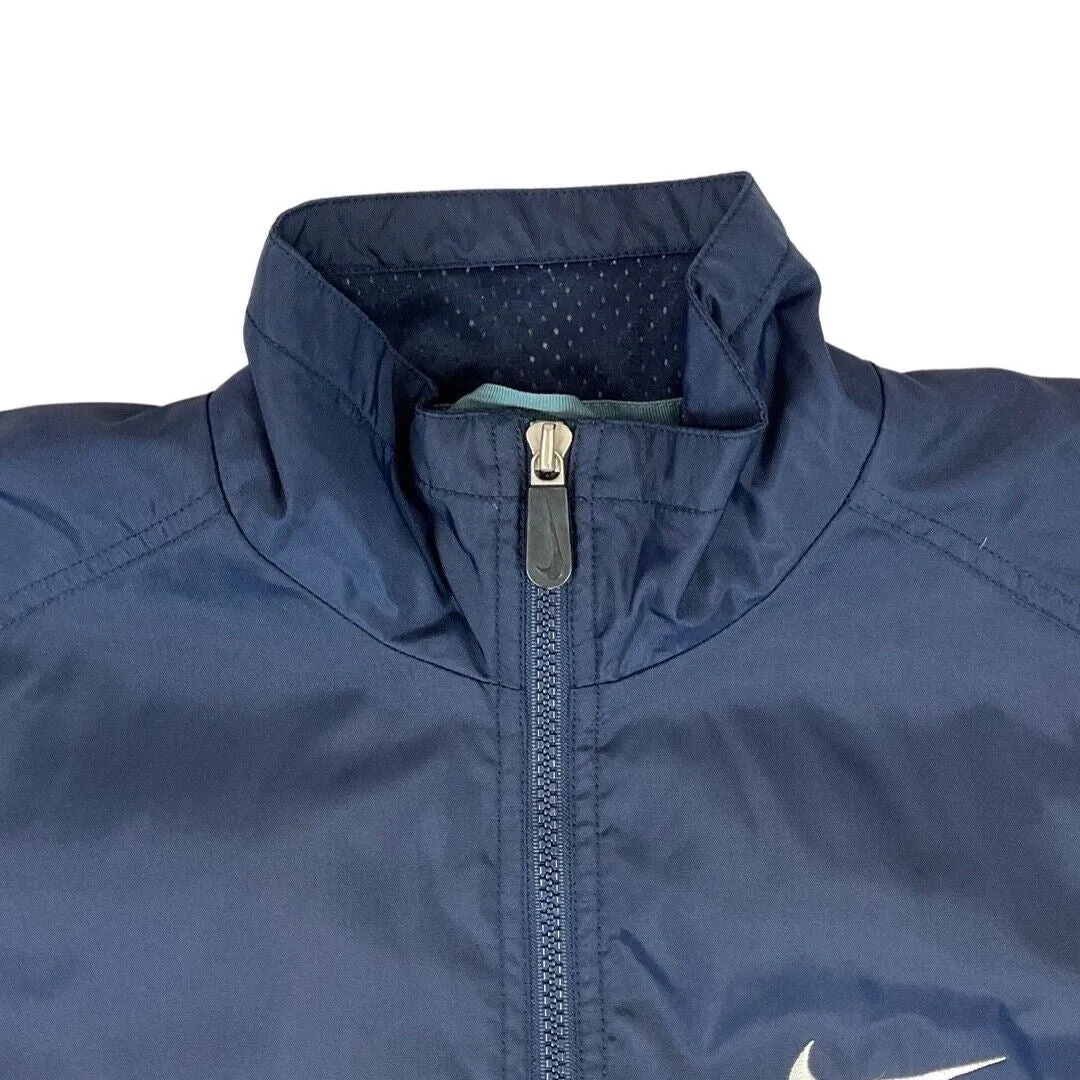 Vintage 90s Navy & Light Blue Nike 1/4 Zip Windbreaker Track Jacket XL