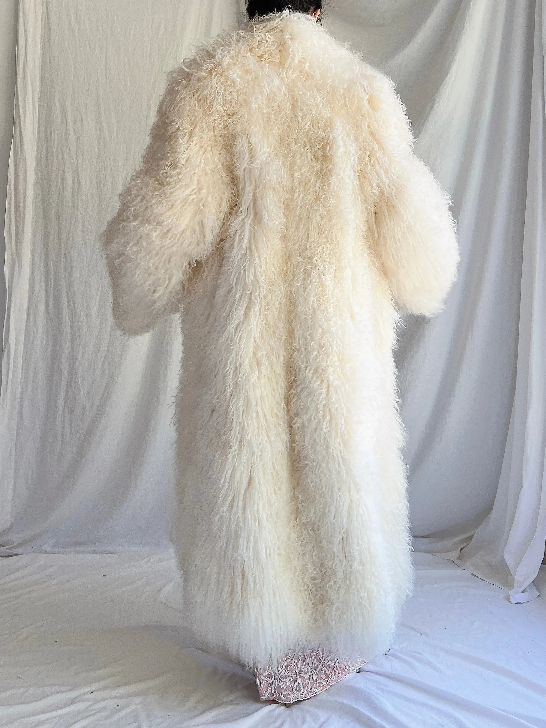 Vintage Mongolian Fur Coat - M