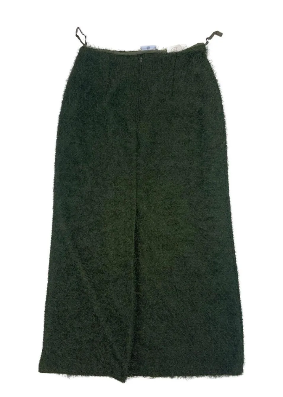 VTG 90s Y2K GIANNA MOSS GREEN FLUFFY MIDAXI MAXI SKIRT SIZE 12