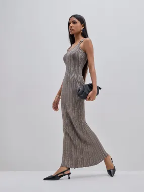 Wardrobe Grey Shimmery Bodycon Dress