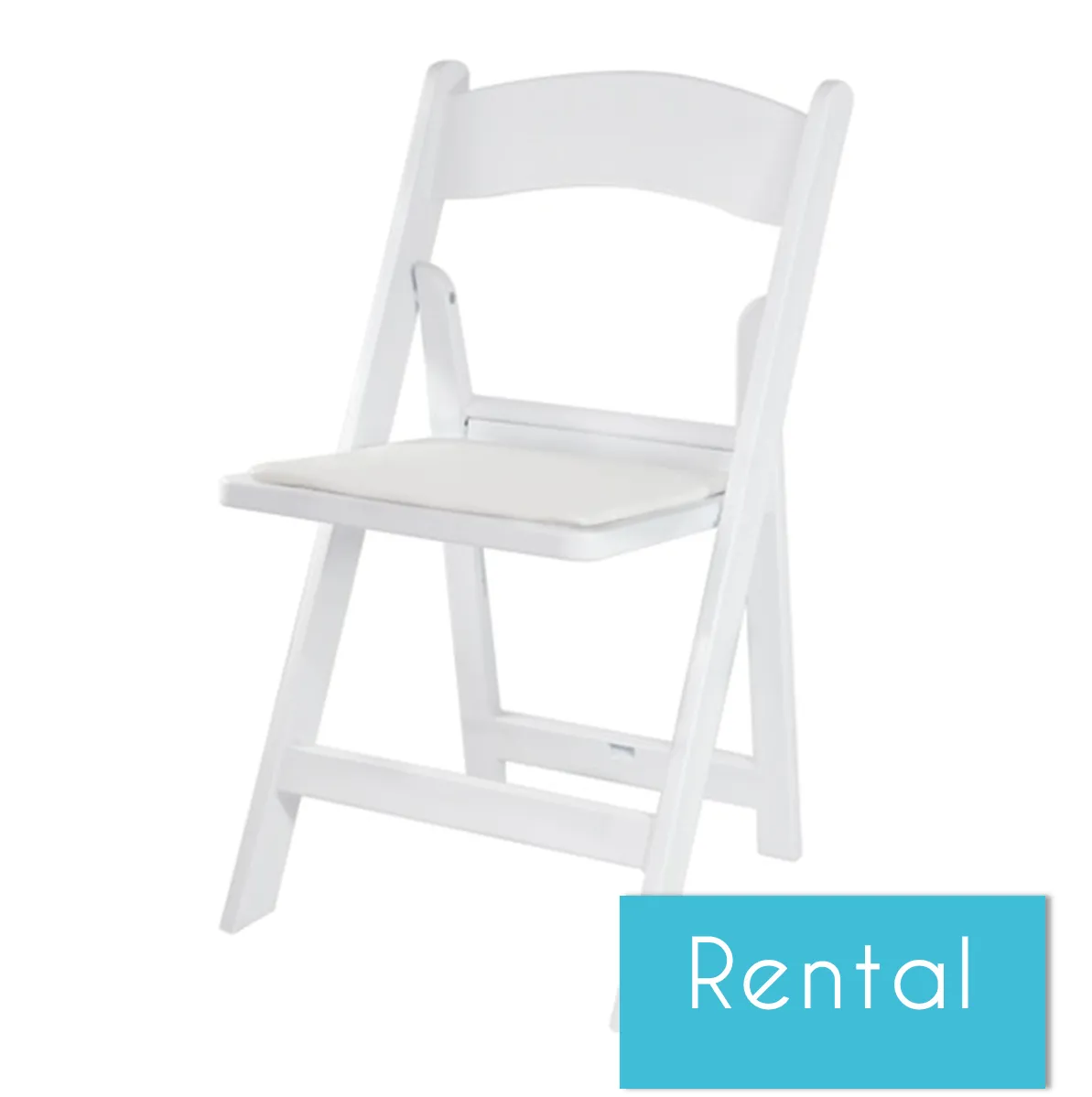 White Resin Folding Chair